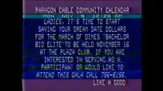 Flipping Through Cable Channels on 11/9/87