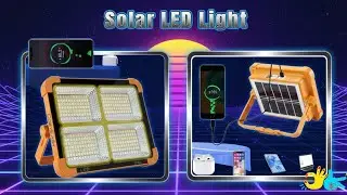 Portable LED USB & Solar Powered Charging Lamp with Long Battery Life