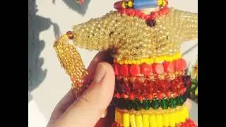 Beaded Wooden Fan for Oshun Ibu Anya