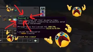Getting fast social XP in a nutshell - Hypixel skyblock