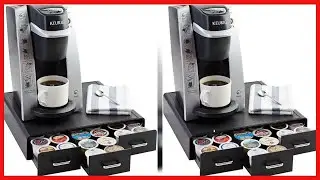 Amazon Basics Coffee Pod Storage Drawer for K Cup Pods, 36 Pod Capacity, Black