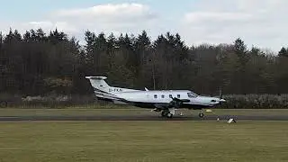 2x PC 12 und einmal Partenavia P.68 auf dem Flugplatz Ringheim