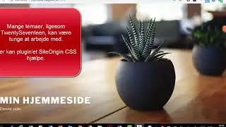 Tilpasse tema med Advanced TwentySeventeen og SiteOrigin CSS