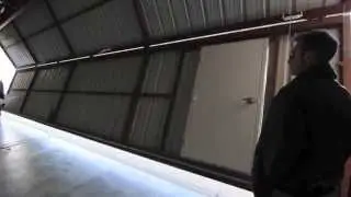 Opening Airplane Hanger Door