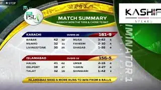 Last thrilling Over | Karachi kings VS Islamabad United | Fight for the finals
