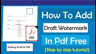 How to Add a Draft Watermark in Pdf