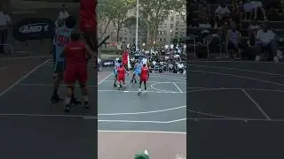 Stole the pass, got the bucket at the Kingdome #nycbasketball #harlem #defense