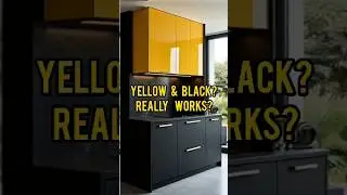 Luxury Yellow & Black Kitchen Design | Bold & Modern Look Under Budget #short #shorts