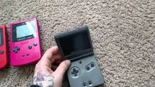 Nintendo GameBoy Pocket vs GameBoy Color vs GBA SP