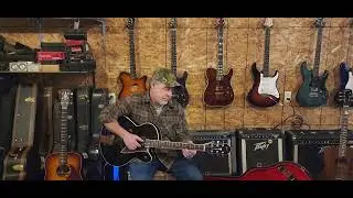 fender daquisto sound test with new frets installed..big warm tone!