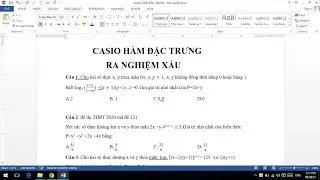 casio hàm đặc trưng ra nghiệm xấu