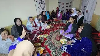 جمع اهالی قریه در خانه ما برای شب نشینی ❄️😀❤️