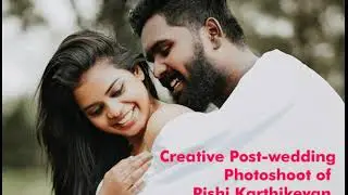 Kerala couple wedding photo-shoot | Creative photo-shoot of Rishi Karthikeyan and his wife Lakshmi