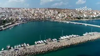 Sitia harbour, Crete Island, Greece 2018.09 aerial video