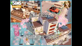 Sims FreePlay Hanamachi District 🌸🏯🌸 Apartments, Karaoke Bar, Kitty Cafe! ☕️🐈