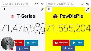 Tserice vs Pewdiepie | Live Subscriber Count Win? / OFTENTUBE