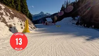 Skiing Slope 13 Malga (Red) at Tarvisio Ski Resort | 1.3 km