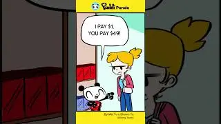 THAT was Clever... 😂🎮 | Puddi Panda #shorts #comics #funnycomics
