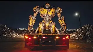 We Found & Restored a GIANT Bumblebee Robot Abandoned Junkyard to Full Power#robotrepairasmr