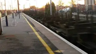 Freight train passing St Neots ECML with tone