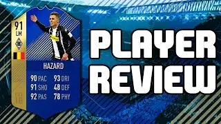 FIFA 18 - TOTS 91 RATED THORGAN HAZARD PLAYER REVIEW!!! FIFA 18 ULTIMATE TEAM PLAYER REVIEW!!!