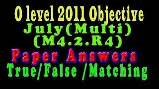 O Level Doeacc/Nielit O Level 2011 July(Multimedia M4.2) Solve Question Paper (Objection Type)