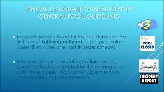 Pinnacle Aquatic Fitness Center Pool & Safety Orientation