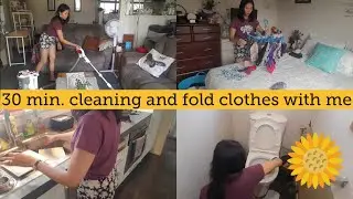 30 minute of cleaning motivation | fold clothes with me