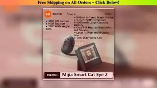Xiaomi Smart Cat eye 2 WiFi Wireless Camera Video Peephole Doorbell 3MP HD Infrared