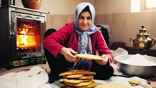 Village Life: Discovering Rustic Cuisine and Nature Baking Bread  Fire  Amidst Iran's Turmoil