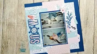 Snow Cute Layout | Cricut Winter Scrapbook Page | Process Video