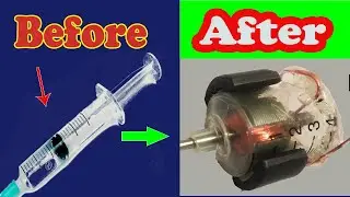 how to make a dc motor with syringe