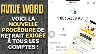 AVIVE WORLD : NOUVELLE PROC&Eacute;DURE DE RETRAIT EXIG&Eacute;E.‼️ VOUS DEVEZ LE FAIRE AVANT LE COMPTE &Agrave; REBOURS.