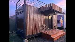 25ft home Teak exterior container home