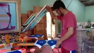Rotary screen printing