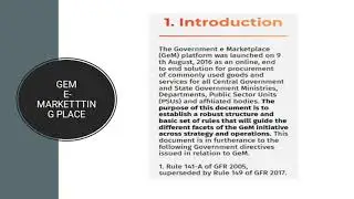 GEM PUBLIC PROCUREMENT REFORMS