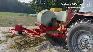Ballenwickler Kubota WR1400C 🧡 Kubota Ballenwickler im Test 🐴 Heuballen wickeln 🐄Strohballen wickeln