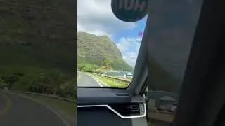 Waimanalo Beach: Serene Island Drive to Mountains & Sea 🏞️🌊 #Hawaii #Highway #Drive #Beach 🚗🌴