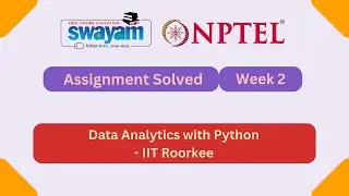 Data Analytics with Python Week  || NPTEL ANSWERS 2026 #nptel #nptel2026 #myswayam