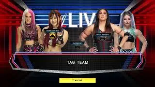 WWE 2K23 - IYO SKY x Dakota Kai vs. Tamina x Candice LaRae - WWE Universe