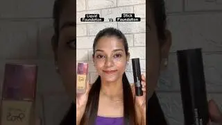 Liquid Foundation Vs Stick Foundation #makeupshorts #shortvideo #makeup #shorts #foundation #vs