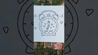 How To Draw An Alarm Clock Easy⏰ #shorts #drawing #art #youtubeshorts #trending #ytshorts #alarm #yt