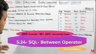 5.24- (Eng) SQL Between & Not Between Operator | SQL Online Free Course | Microsoft Sql Server