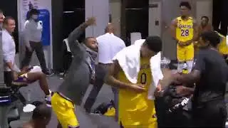 Lakers Locker Room GOES CRAZY AFTER Kyle Kuzma's Game Winning Shot !