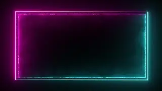 Neon Light Border | Frames Template Video | Glowing Frame Black Screen | Background Loop #10
