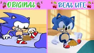 Sonic Poop on the bed - Sonic The Hedgehog 3 Animation | Sonic Original vs Plush Toys