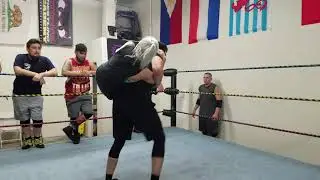 Heather Monroe putting in the work tonight with the students.
