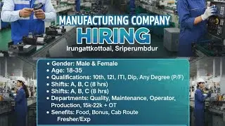 Free Jobs In Manufacturing company jobs recruitment in mnc company jobs opening interview 2025#jobs