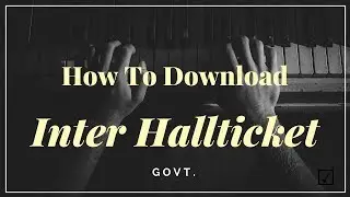 DOWLOAD INTER HALLTIKET ONLINE✔️ ( verified) | Indian Govt. Official