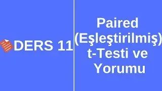 Ders 11- Eşleştirilmiş (Paired) Örneklem t-Testi Uygulanması ve Yorumu/SPSS ile Veri Analizi